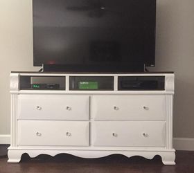 Dresser Converted Into TV Stand