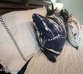 navy and gray master bedroom design, bedroom ideas, home decor