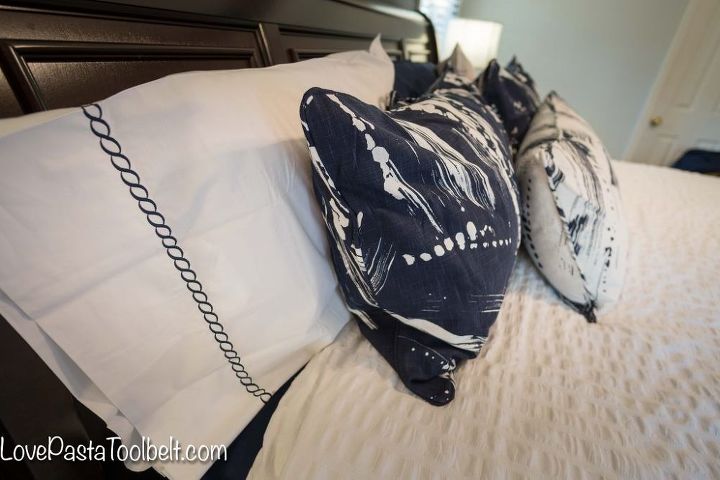 navy and gray master bedroom design, bedroom ideas, home decor