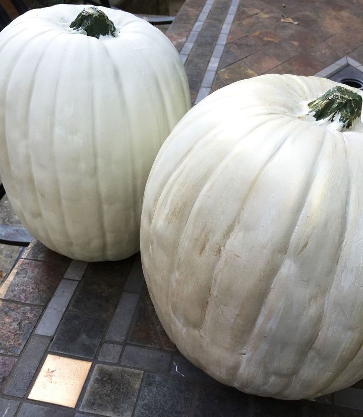 how to repair and paint faux pumpkins, how to