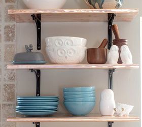 copper shelves in the kitchen, kitchen design, shelving ideas