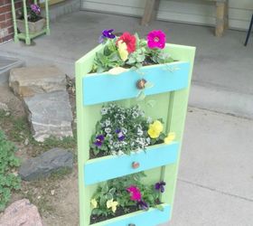 s rip off your cabinet doors for these brilliant upcycling ideas, doors, kitchen cabinets, kitchen design, Turn it into a three tiered planter
