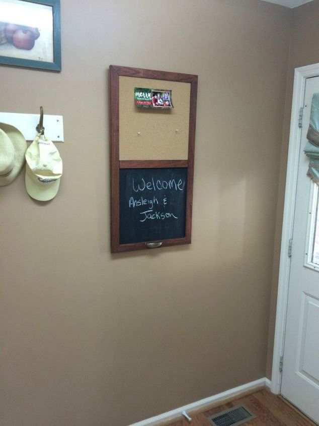 s rip off your cabinet doors for these brilliant upcycling ideas, doors, kitchen cabinets, kitchen design, Cover an ugly fuse box with it