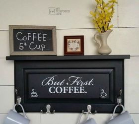 s rip off your cabinet doors for these brilliant upcycling ideas, doors, kitchen cabinets, kitchen design, Build a coffee station with it