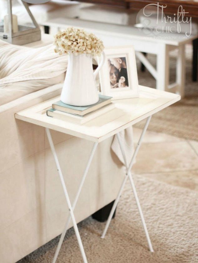 s rip off your cabinet doors for these brilliant upcycling ideas, doors, kitchen cabinets, kitchen design, Add some legs for a chic side table