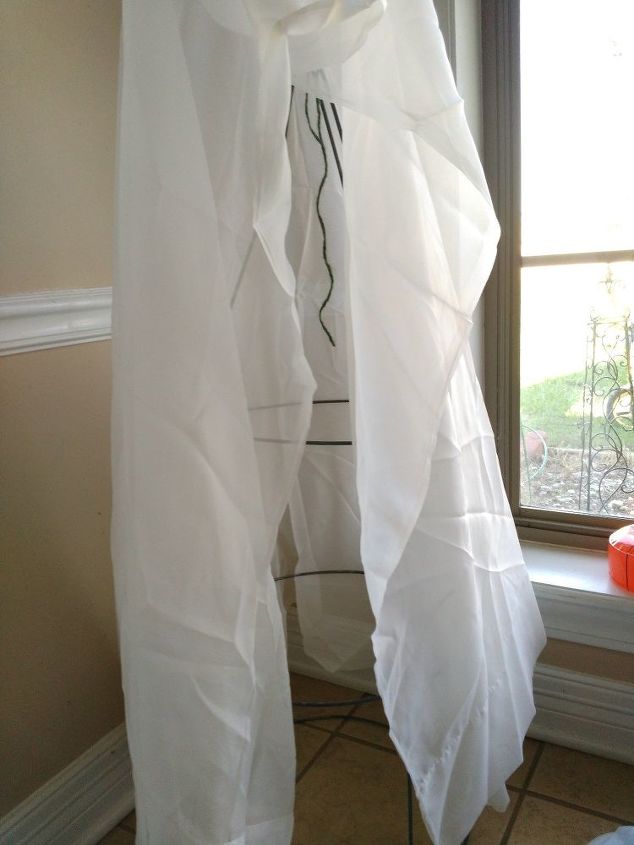 how to make a tomato cage ghost, gardening, halloween decorations, how to