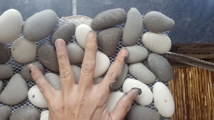 how to tile a patio wall in a morning, container gardening, home maintenance repairs, how to, outdoor living, patio, tiling