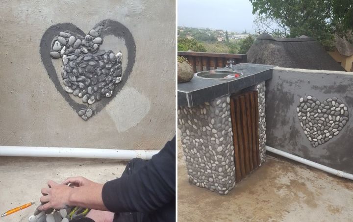 how to tile a patio wall in a morning, container gardening, home maintenance repairs, how to, outdoor living, patio, tiling