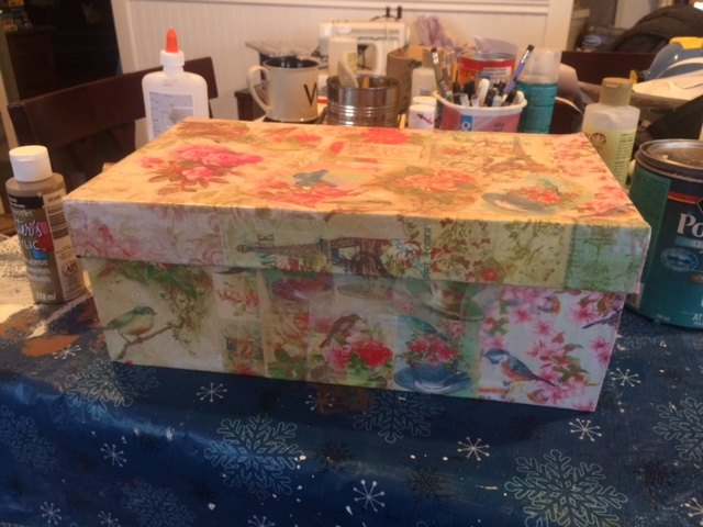 a shoe box decoupage Storage Box Shoe Hometalk a shoe box decoupage Storage Box Shoe Hometalk