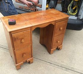 s 7 shocking things you can do with old unwanted pieces, An antique wooden desk turns into