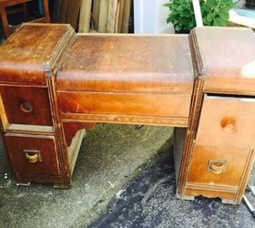 s 7 shocking things you can do with old unwanted pieces, A clunky scratched desk becomes