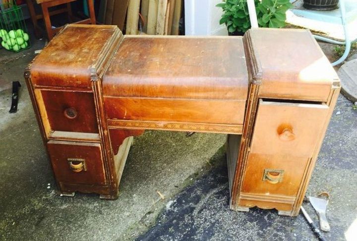 s 7 shocking things you can do with old unwanted pieces, A clunky scratched desk becomes