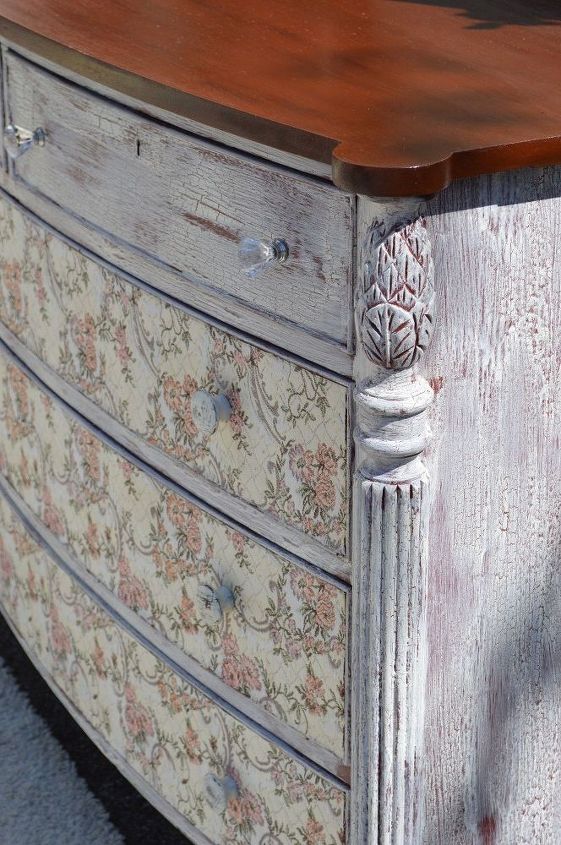 cmoda de tapearia vintage romntico cottage elegance com espelho