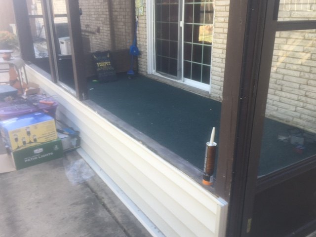 q screen in back porch keeping snow out using corrugated plastic, home maintenance repairs, porches