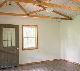 the power of trim installing trim at the cabin, flooring, home improvement, how to, kitchen design, woodworking projects