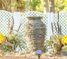 diy backyard water fountain, gardening, home decor, home maintenance repairs, landscape, outdoor living, ponds water features, Newly planted water feature garden