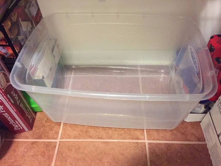 Large plastic container with depth