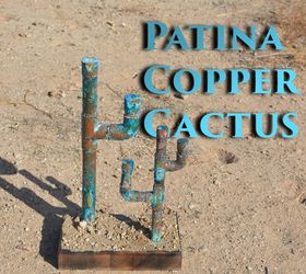 easy patina copper cactus with kitchen ingredients, crafts, gardening, home decor, kitchen design, painting, thanksgiving decorations