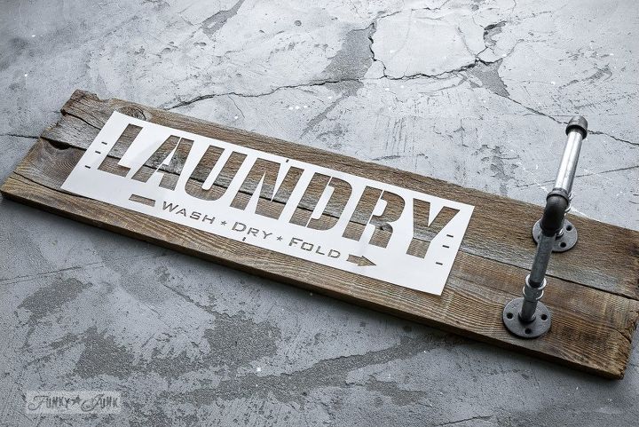 industrial farmhouse laundry hangups you ll want , closet, crafts, fences, home decor, how to, laundry rooms, organizing, outdoor living, painting, plumbing, repurposing upcycling, rustic furniture, shelving ideas, storage ideas, tools, wall decor