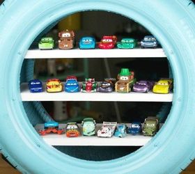 s 11 amazing toy storage ideas from highly organized moms, organizing, storage ideas, Repurpose a tire for mini toy cars