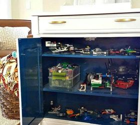 s 11 amazing toy storage ideas from highly organized moms, organizing, storage ideas, Use a small cabinet for Lego displays