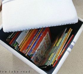 s 11 amazing toy storage ideas from highly organized moms, organizing, storage ideas, Pile books in ottomans