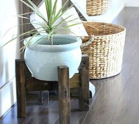 s get a designer living room without stepping foot in west elm, Create your own modern plant stand