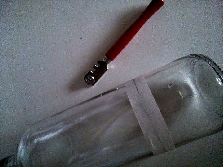 lanterna de garrafa de vidro diy
