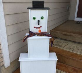 let it snow man from drawers , repurpose furniture
