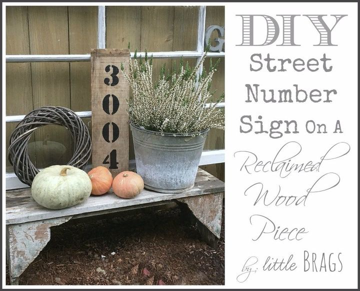 diy street number sign, crafts, woodworking projects