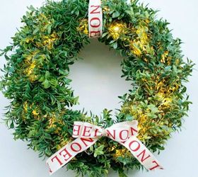 s hang your christmas lights in these 10 breathtaking spots, On your door in a boxwood wreath