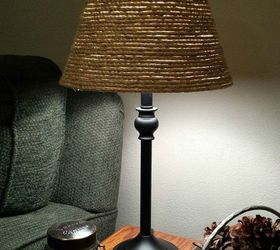 these gorgeous transformations will make you rethink your lamp shades, Cover it with sisal rope