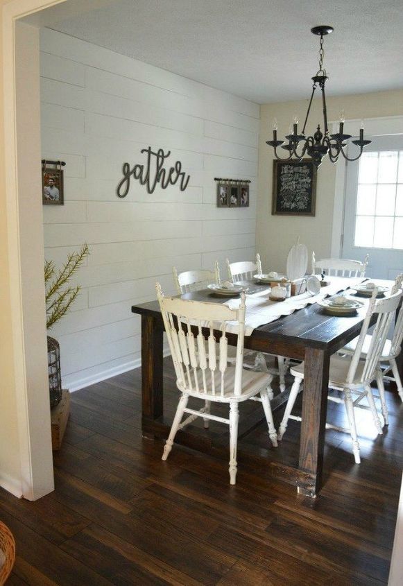 s make your dining room look amazing for 100, Build your own shiplap wall