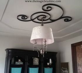 s make your dining room look amazing for 100, Decorate your ceiling and chandelier