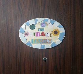 Simple and Fun Front Door Name Plate