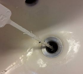 3 non toxic household ingredients to unclog your drain in 4 easy steps, bathroom ideas, cleaning tips, home maintenance repairs, outdoor living, plumbing, ponds water features, Let s Zip It