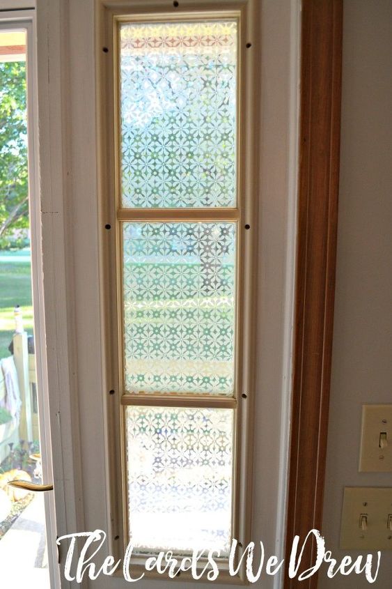 ventana lateral de la puerta delantera de cristal grabado