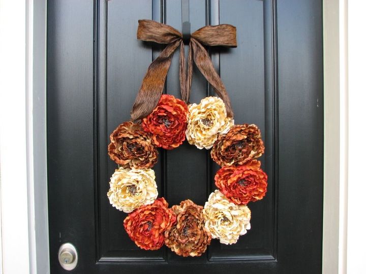 how to create a diy thanksgiving wreath for your front door, crafts, doors, how to, wreaths