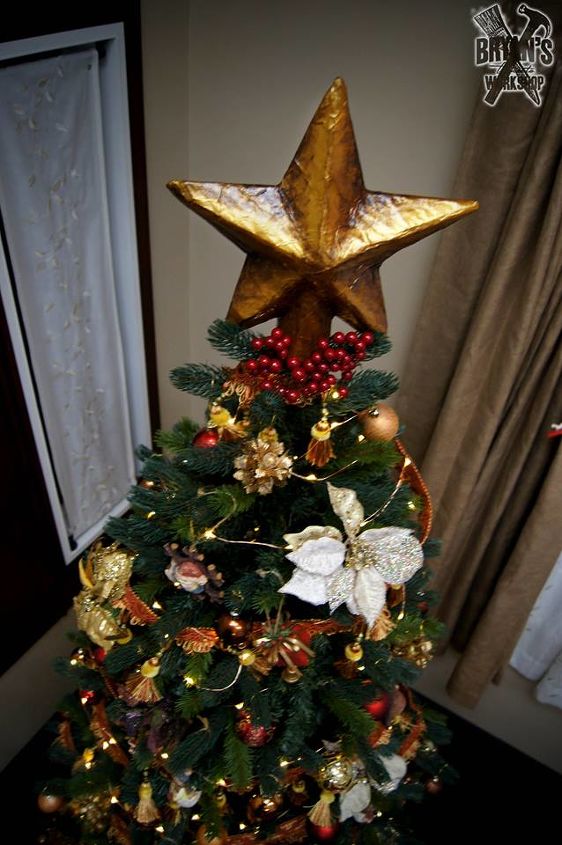 diy christmas tree topper , christmas decorations, crafts, home maintenance repairs, ponds water features, repurposing upcycling, seasonal holiday decor