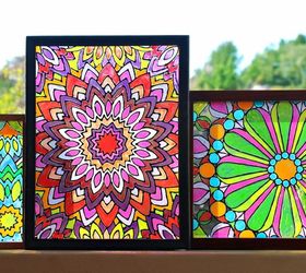 faux stained glass (with mandala design) | hometalk