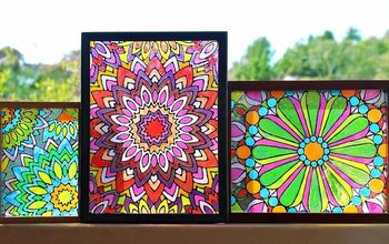 Faux Stained Glass (with Mandala Design)