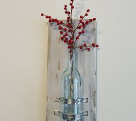 turning recycled bottles into rustic chic wall decor