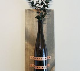 DIY wine bottle wall sconce