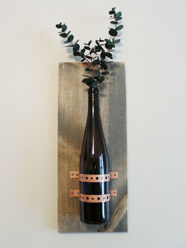 turning recycled bottles into rustic chic wall decor