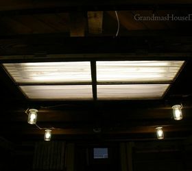 how to diy a florescent light box cover out of an old window, basement ideas, how to, lighting