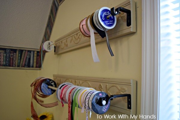 diy ribbon rack from salvaged wood, crafts, painting, repurposing upcycling, woodworking projects