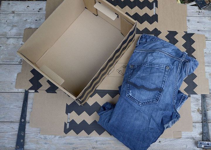 diy denim storage boxes for your bits and bobs , crafts, decoupage, organizing, repurposing upcycling, storage ideas