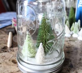 diy mason jar winter tree decor, home decor, mason jars