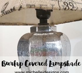 makeover those ugly lampshades with burlap, crafts, home decor