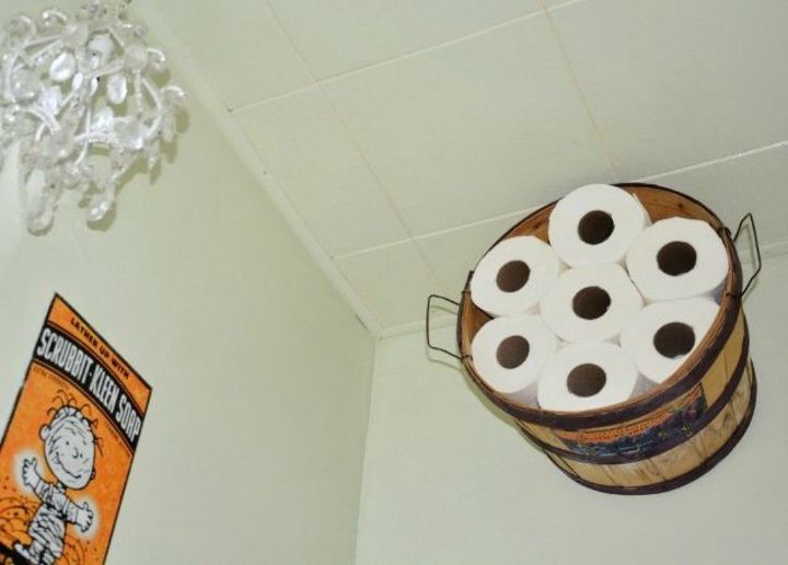grab an old basket for these clever household ideas, Or turn it into a bathroom shelf